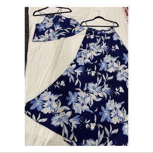 Lulu's Blue Halter Maxi Sundress Resort